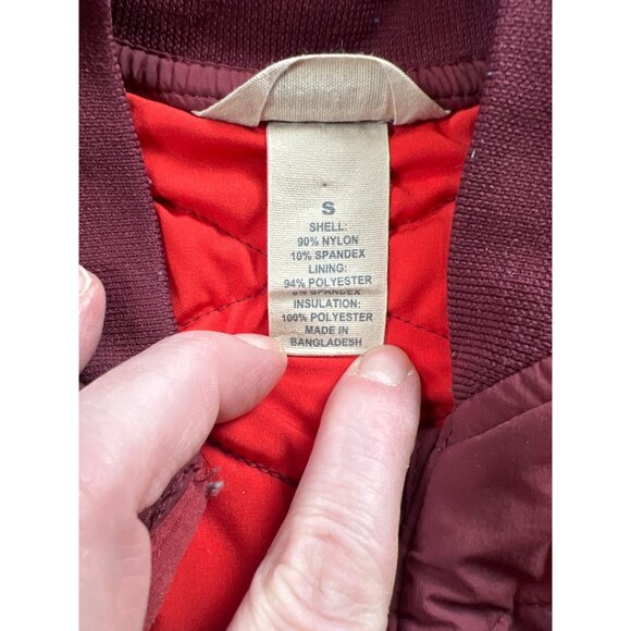 Duluth Trading  Agiloft Womens Bran Coat Quilted  Bomer Jacket S Red/Maroon - Picture 3 of 7